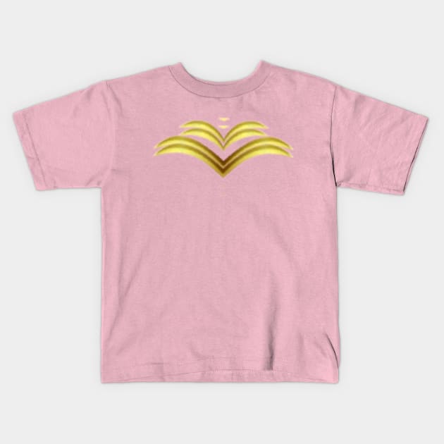 gold art design. Kids T-Shirt by Dilhani